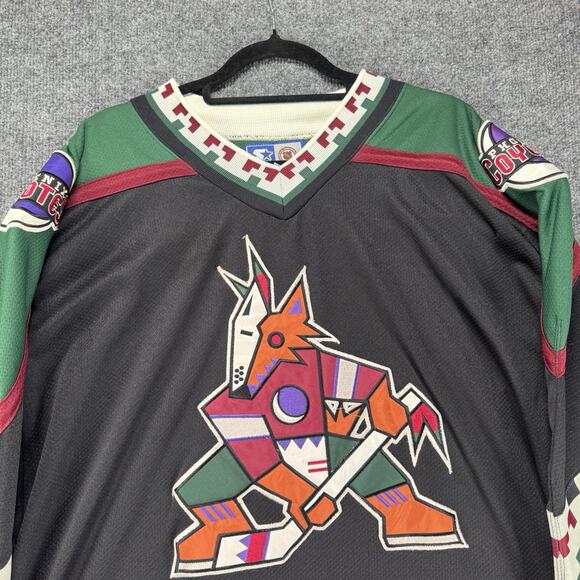 Vintage Phoenix Coyotes Starter Jersey Men’s XL Black Embroidered 90s Kachina - Picture 2 of 12